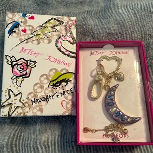 New Betsey Johnson moon key fob